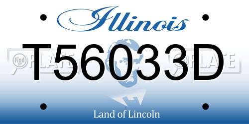 T56033D Illinois License Plate