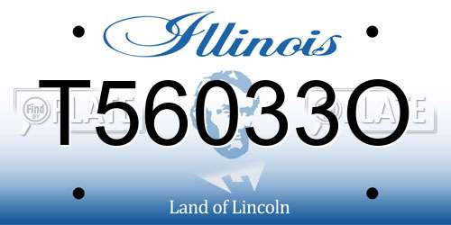 T56033O Illinois License Plate