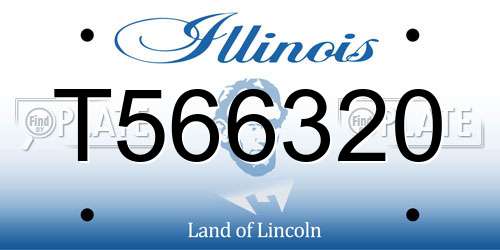 T566320 Illinois License Plate