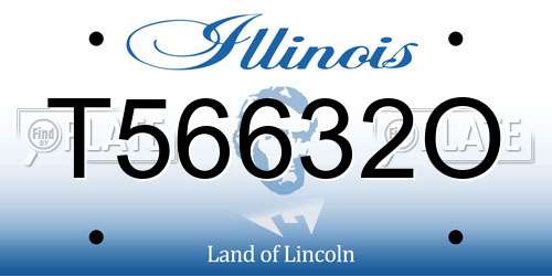 T56632O Illinois License Plate
