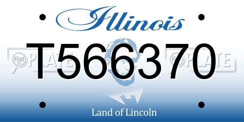 T566370 Illinois License Plate