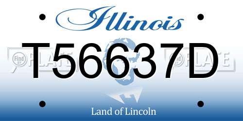 T56637D Illinois License Plate