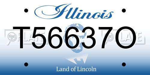 T56637O Illinois License Plate