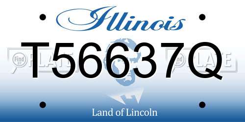 T56637Q Illinois License Plate