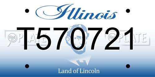 T570721 Illinois License Plate