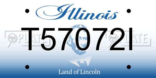 T57072I Illinois License Plate