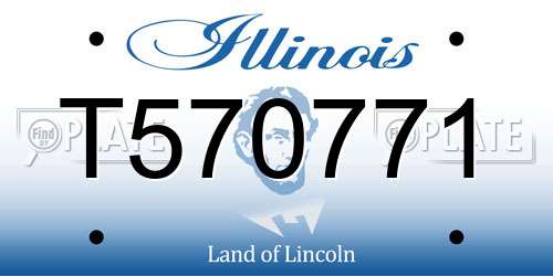 T570771 Illinois License Plate