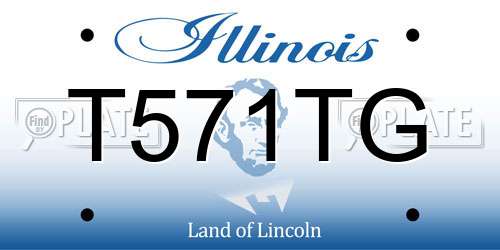 T571TG Illinois License Plate