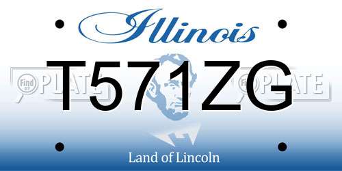 T571ZG Illinois License Plate
