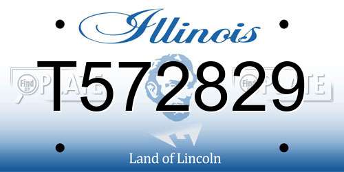 T572829 Illinois License Plate