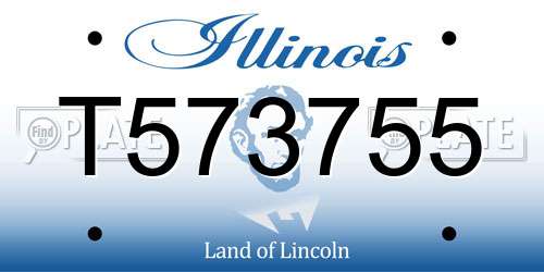 T573755 Illinois License Plate