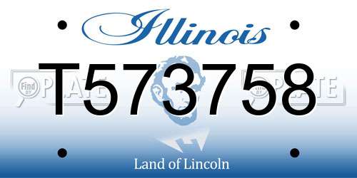 T573758 Illinois License Plate