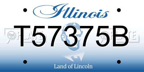 T57375B Illinois License Plate
