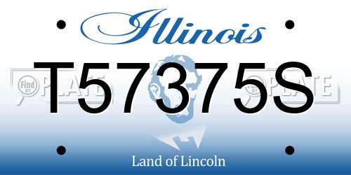 T57375S Illinois License Plate