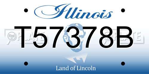 T57378B Illinois License Plate