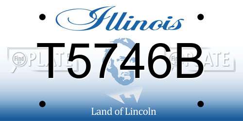 T5746B Illinois License Plate