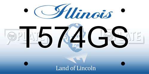 T574GS Illinois License Plate