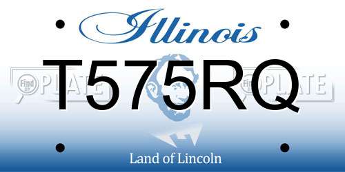 T575RQ Illinois License Plate