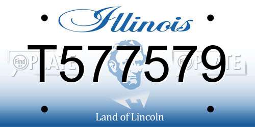 T577579 Illinois License Plate