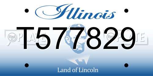 T577829 Illinois License Plate