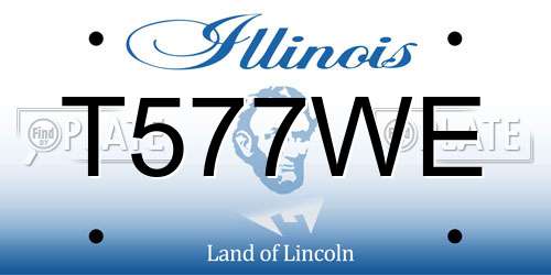 T577WE Illinois License Plate
