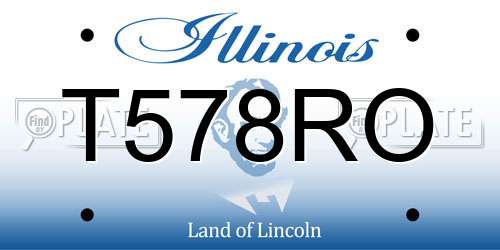 T578RO Illinois License Plate