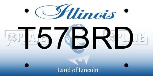 T57BRD Illinois License Plate