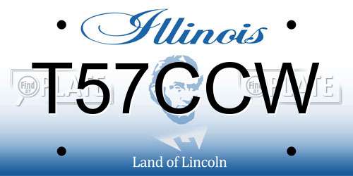 T57CCW Illinois License Plate