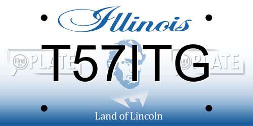 T57ITG Illinois License Plate