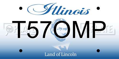 T57OMP Illinois License Plate