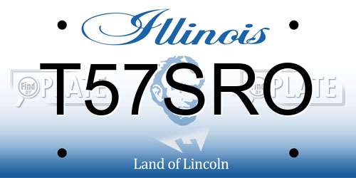 T57SRO Illinois License Plate