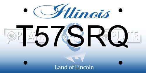T57SRQ Illinois License Plate