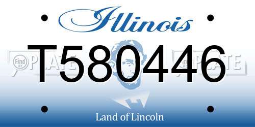 T580446 Illinois License Plate