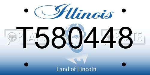 T580448 Illinois License Plate