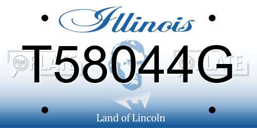 T58044G Illinois License Plate