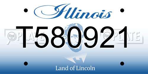 T580921 Illinois License Plate