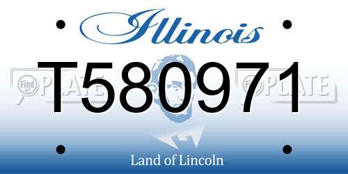 T580971 Illinois License Plate