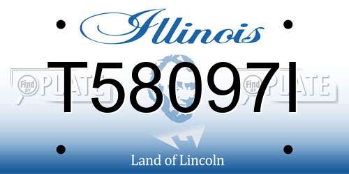 T58097I Illinois License Plate