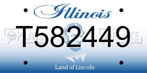 T582449 Illinois License Plate