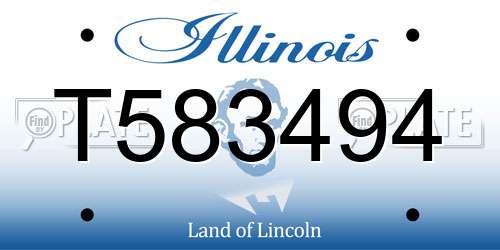 T583494 Illinois License Plate