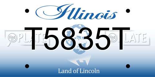 T5835T Illinois License Plate