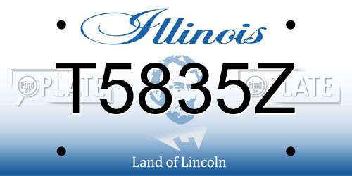 T5835Z Illinois License Plate
