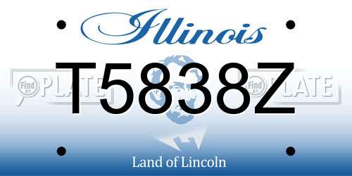 T5838Z Illinois License Plate
