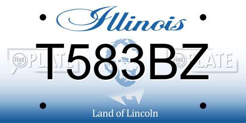 T583BZ Illinois License Plate