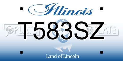 T583SZ Illinois License Plate