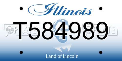 T584989 Illinois License Plate