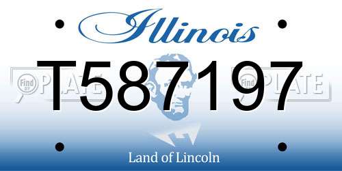 T587197 Illinois License Plate