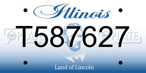 T587627 Illinois License Plate