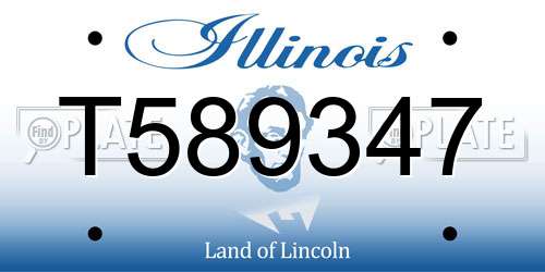 T589347 Illinois License Plate