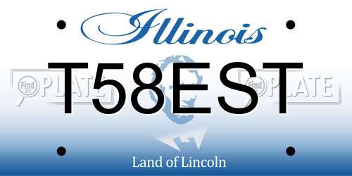 T58EST Illinois License Plate
